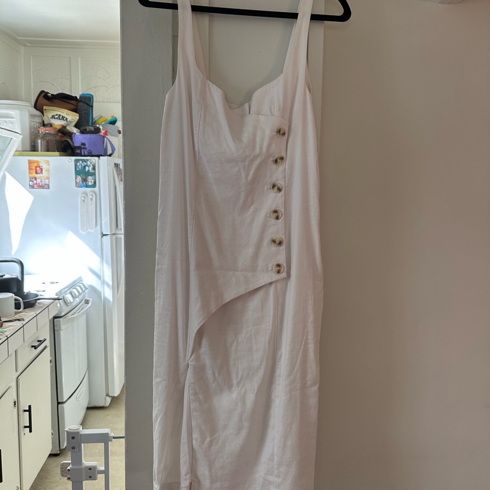 Anthropologie White Asymmetrical Dress - Picture 2 of 3
